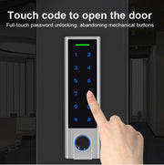 RAYKUBE Electronic Fingerprint Smart Door Lock Kit Anti-theft Invisible Digital Lock With Remote Controller Waterproof Keypad