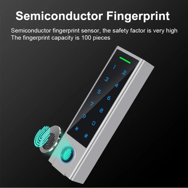 RAYKUBE Electronic Fingerprint Smart Door Lock Kit Anti-theft Invisible Digital Lock With Remote Controller Waterproof Keypad