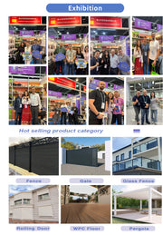 Popular Wood Plastic Composite Garden Fence Panel Aluminum Post Outdoor Decoration Privacy Slat Wall WPC Fence