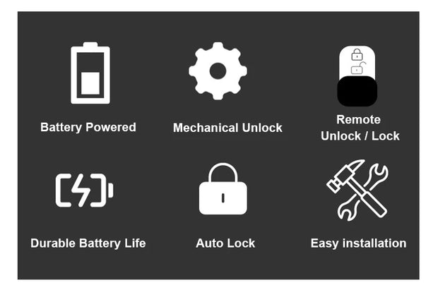 RAYKUBE Electronic Fingerprint Smart Door Lock Kit Anti-theft Invisible Digital Lock With Remote Controller Waterproof Keypad
