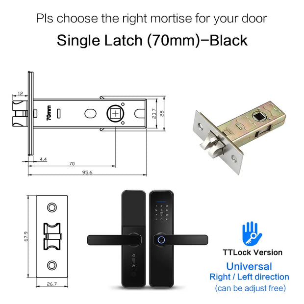 WIFI App Electronic Door Lock  Biometric Fingerprint Door Lock RFID Bluetooth smart Digital Keyless Lock TTlock