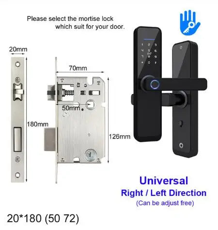 WIFI App Electronic Door Lock  Biometric Fingerprint Door Lock RFID Bluetooth smart Digital Keyless Lock TTlock