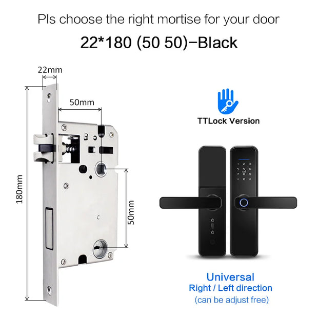 WIFI App Electronic Door Lock  Biometric Fingerprint Door Lock RFID Bluetooth smart Digital Keyless Lock TTlock