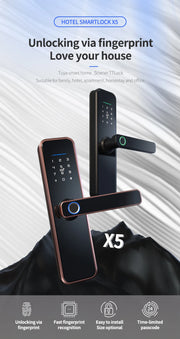 WIFI App Electronic Door Lock  Biometric Fingerprint Door Lock RFID Bluetooth smart Digital Keyless Lock TTlock