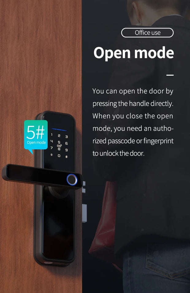 WIFI App Electronic Door Lock  Biometric Fingerprint Door Lock RFID Bluetooth smart Digital Keyless Lock TTlock