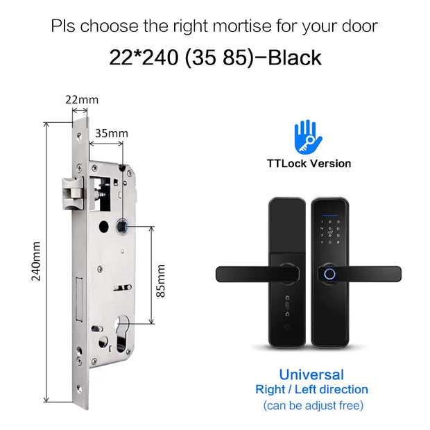 WIFI App Electronic Door Lock  Biometric Fingerprint Door Lock RFID Bluetooth smart Digital Keyless Lock TTlock