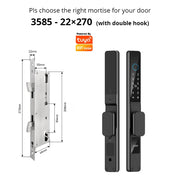 TUYA WIFI Waterproof Smart Door Lock Fingerprint APP Password RFID Card Keyless Digital Electronic Lock Aluminum/Glass Sliding