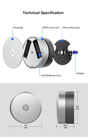 Wehere M300 Fingerprint Lock Door Electronic Lock  Wifi/Bluetooth/Key Pad/Biometric Smart Lock For Office/Hotel/Apartment