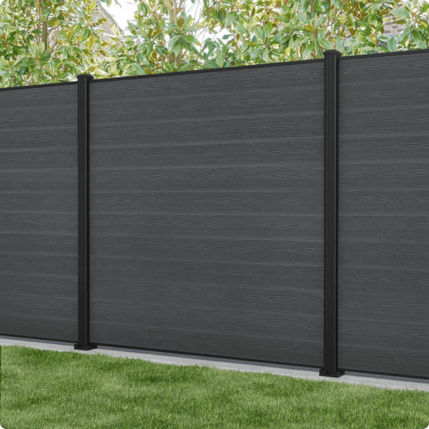Popular Wood Plastic Composite Garden Fence Panel Aluminum Post Outdoor Decoration Privacy Slat Wall WPC Fence