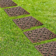Rubber Stepping Stones 12"x12" Set of 8 Outdoor Garden Pathway Decor Non-Slip Heavy Duty Stones Easy to Clean & Maintain Home