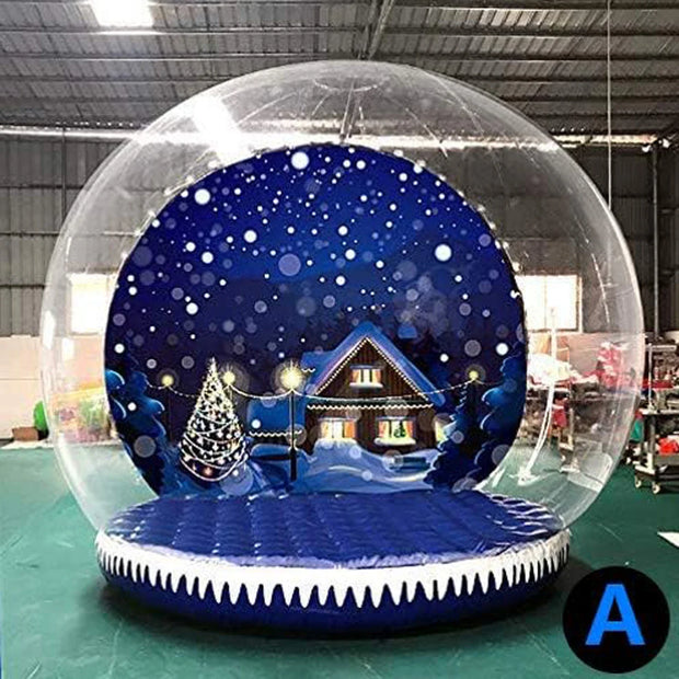 2024 Hot Sale For Outdoor Decoration Large Christmas Promotion Pvc Inflatable Snow Globe Photo Booth Christmas Ornaments Ball