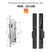 TUYA WIFI Waterproof Smart Door Lock Fingerprint APP Password RFID Card Keyless Digital Electronic Lock Aluminum/Glass Sliding