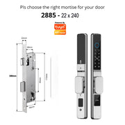 TUYA WIFI Waterproof Smart Door Lock Fingerprint APP Password RFID Card Keyless Digital Electronic Lock Aluminum/Glass Sliding