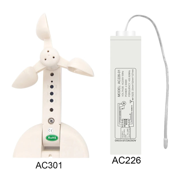 Original A-OK RF Switch Smart Home Assistant Wireless Wind Light Rain Sensor 433Mhz Universal Remote Control For Awning Motor