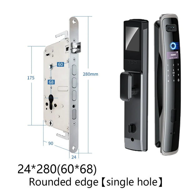SANKESONG 3D Face Door Lock Security Face & Camera Monitor Intelligent Fingerprint Password Biometric Electronic Key Unlock