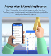 ttlock app slim smart lock electronic fingerprint door handle keyless outdoor waterproof aluminum sliding door lock for home