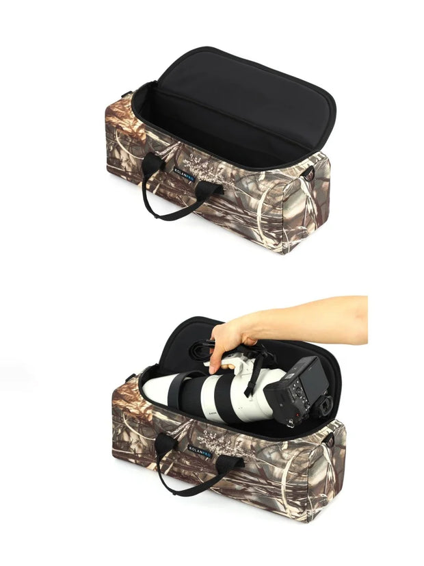 ROLANPRO Portable Handheld Storage Bag For One Camera and One Lens For Nikon Z180-600, Canon RF 200-800, Sony 200-600mm SLR Lens