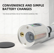 Adjustable Euro Cylinder Smart Lock Tuya BLE Fingerprint IC Card Keys Phone App Home Electronic Door Lock Core Digital Keyless