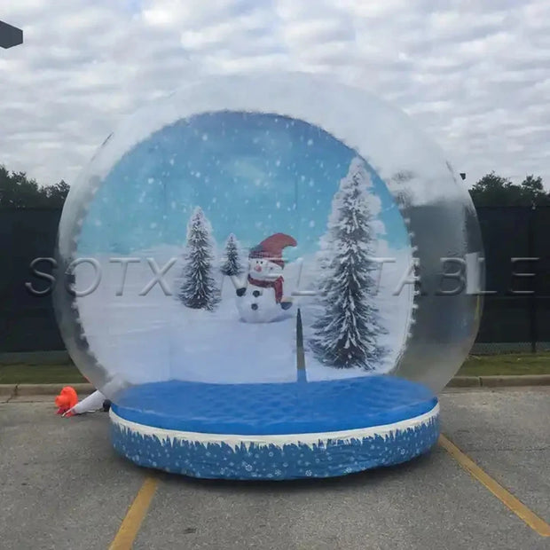 2024 Hot Sale For Outdoor Decoration Large Christmas Promotion Pvc Inflatable Snow Globe Photo Booth Christmas Ornaments Ball