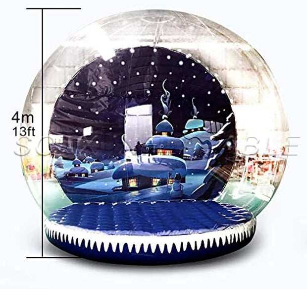 2024 Hot Sale For Outdoor Decoration Large Christmas Promotion Pvc Inflatable Snow Globe Photo Booth Christmas Ornaments Ball