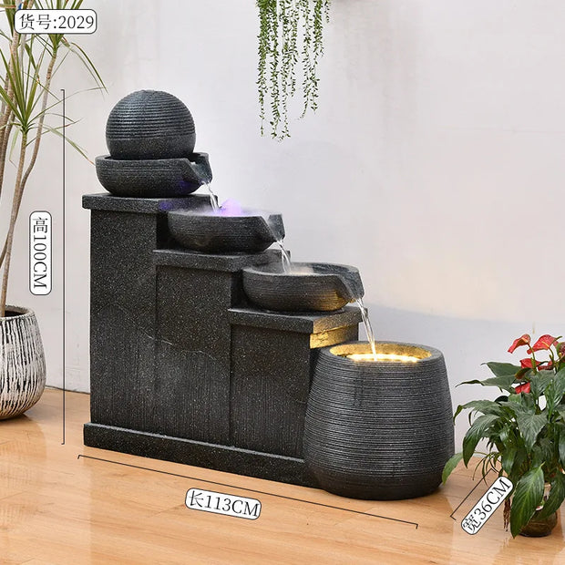 Decoration Garden Courtyard Villa Landscape Fish Pond Landscape Lands Rockery Flowing Water Fountain