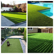 Artificial Grass Turf Rug 7x12 Feet Indoor Outdoor Dogs Potty Rubber Backing Drainage Easy Install Yard Decor Playground