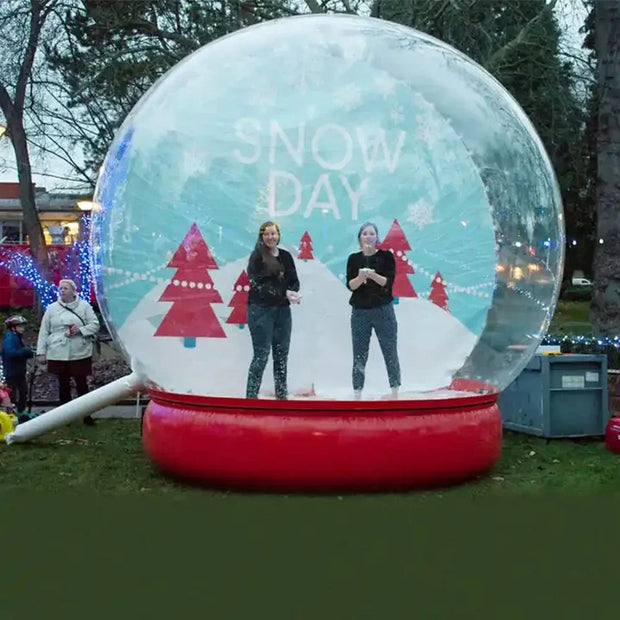 2024 Hot Sale For Outdoor Decoration Large Christmas Promotion Pvc Inflatable Snow Globe Photo Booth Christmas Ornaments Ball