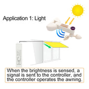 Original A-OK RF Switch Smart Home Assistant Wireless Wind Light Rain Sensor 433Mhz Universal Remote Control For Awning Motor