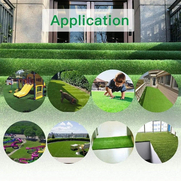 Artificial Grass Turf Lawn, 12 Feet X 25 Feet Realistic Garden Balcony Decor Landscape, Artificial Grass