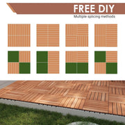All Weather Use Outdoor Garden 54 PCS 12" x 12" Indoor Outdoor Waterproof Flooring Tiles & Poolside Wpc Tiles Decor