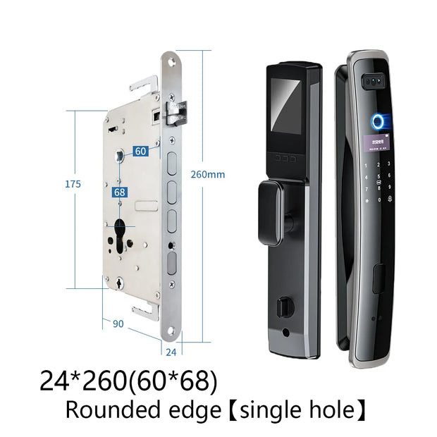 SANKESONG 3D Face Door Lock Security Face & Camera Monitor Intelligent Fingerprint Password Biometric Electronic Key Unlock