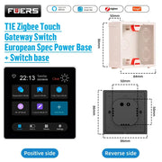 Tuya Control Panel Smart Home Control Panel Tuya Smart Panel Built-In Alexa Gateway 4 Inch Touch LCD Screen Multi-Function