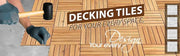 Acacia Wood Flooring Interlocking Deck Tiles for Patio Decor, Waterproof Indoor & Outdoor Decor - Balcony Garden Decking Tile