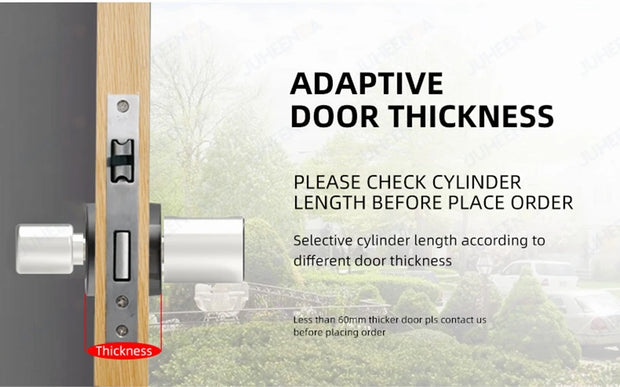 Adjustable Euro Cylinder Smart Lock Tuya BLE Fingerprint IC Card Keys Phone App Home Electronic Door Lock Core Digital Keyless
