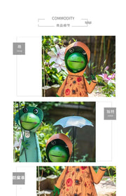 American Style Garden Decoration Courtyard Ornaments Creative Iron Art Frog Lawn Landscaping Outdoor Courtyard Layout Home Decor