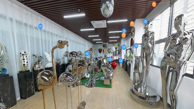 Modern Polished Large Garden Art Decoration Water Fall Fountain Outdoor Waterfall Stainless Steel Sculpture Water Fountain
