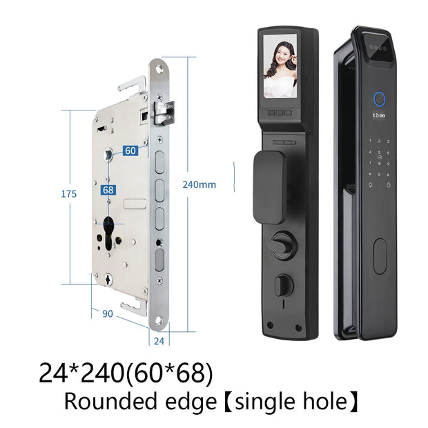 SANKESONG 3D Face Recognition Fingerprint Smart Door Lock WiFi Camera Electronic Lock Digital Electronic Key IC Card APP Unlock