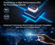 UYUXIO AI Language Translator Earbuds 144 Languages Translator Device and Accents 8 Offline Language Translation Earphones