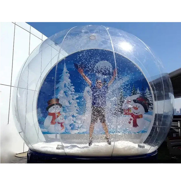 2024 Hot Sale For Outdoor Decoration Large Christmas Promotion Pvc Inflatable Snow Globe Photo Booth Christmas Ornaments Ball