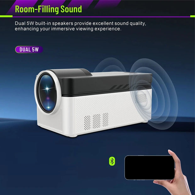 700ANSI HY450 Projector 8K 1080P Ultra Short Throw H716 BT5.4 Auto Offset Electronic Focus Home Theater Voice-A39U