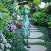 American Style Garden Decoration Courtyard Ornaments Creative Iron Art Frog Lawn Landscaping Outdoor Courtyard Layout Home Decor