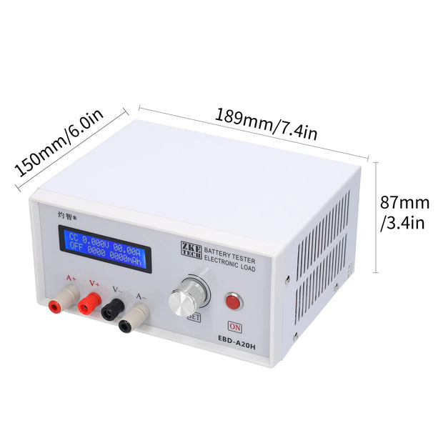EBD-A20H Battery Tester 30V 20A 200W Multifunction Direct Current Electronic Load  Discharger Support PC Online Software Control