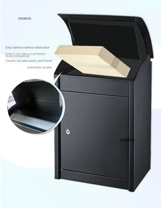 Modern Home Storage Post Box Wall Mount Package Delivery Drop Letter Mailbox Security Lockable Outdoor Matel Large Parcel Box