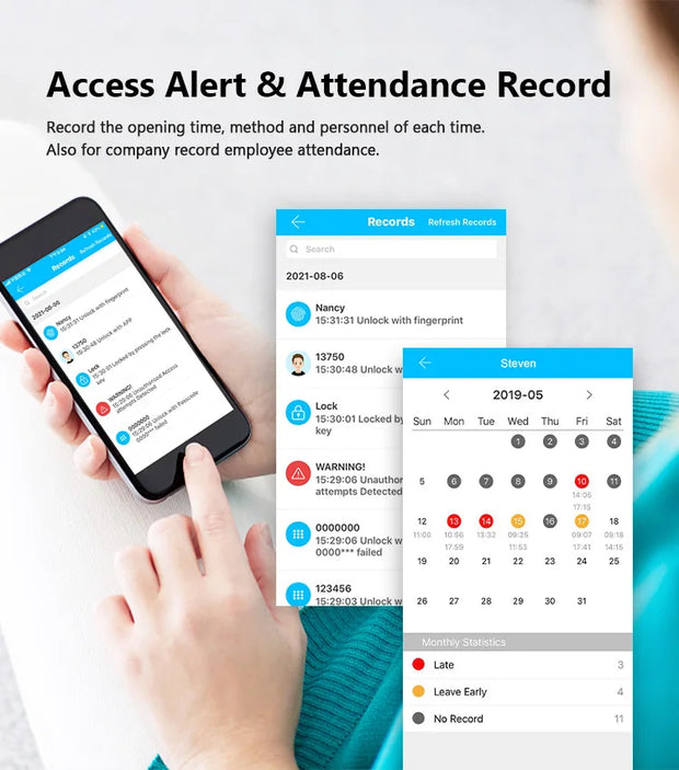 Tuya WiFi Smart Deadbolt Fingerprint Digital Keypad Keyless Entry Electronic Lock Ttlock App Control For Home Apartment Airbnb