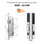 Tuya Wifi Smart Slim Sliding Door Lock Waterproof Fingerprint Password RFID Card Keyless Electronic Aluminum Door Lock For Home