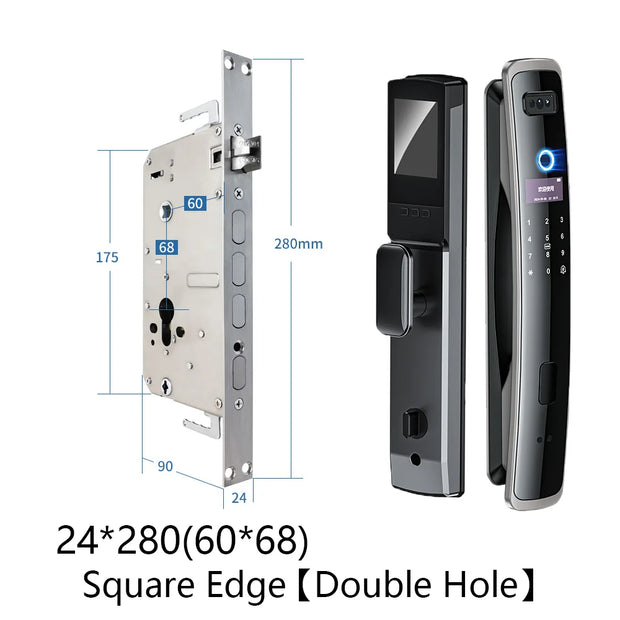 SANKESONG 3D Face Door Lock Security Face & Camera Monitor Intelligent Fingerprint Password Biometric Electronic Key Unlock