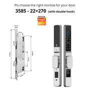 TUYA WIFI Waterproof Smart Door Lock Fingerprint APP Password RFID Card Keyless Digital Electronic Lock Aluminum/Glass Sliding