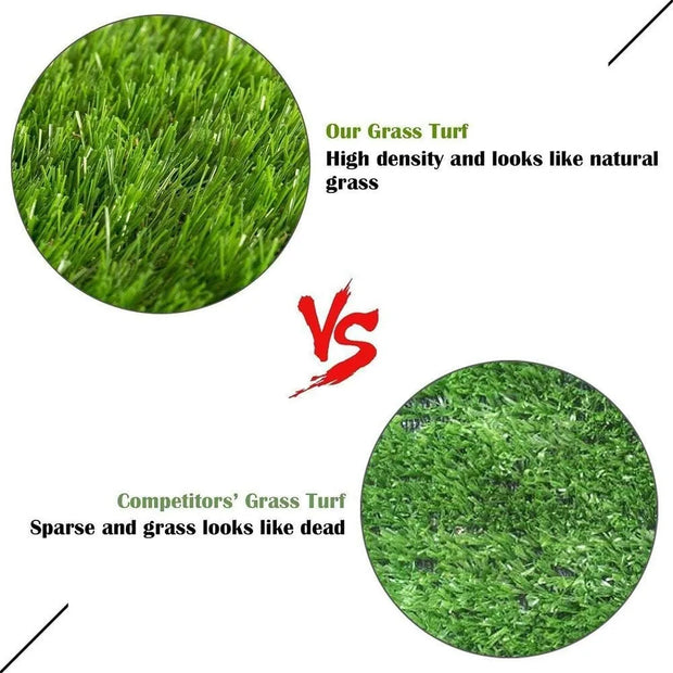 Artificial Grass Turf Lawn, 12 Feet X 25 Feet Realistic Garden Balcony Decor Landscape, Artificial Grass