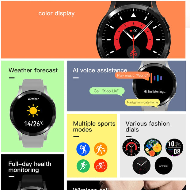 2024 New Bluetooth Call Smart Watch 6 Pro 1.32” Inch 160*160 Custom Dials Sport Men And Woman Health Monitor Smartwatch For Man