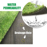 Artificial Grass Turf Rug 7x12 Feet Indoor Outdoor Dogs Potty Rubber Backing Drainage Easy Install Yard Decor Playground